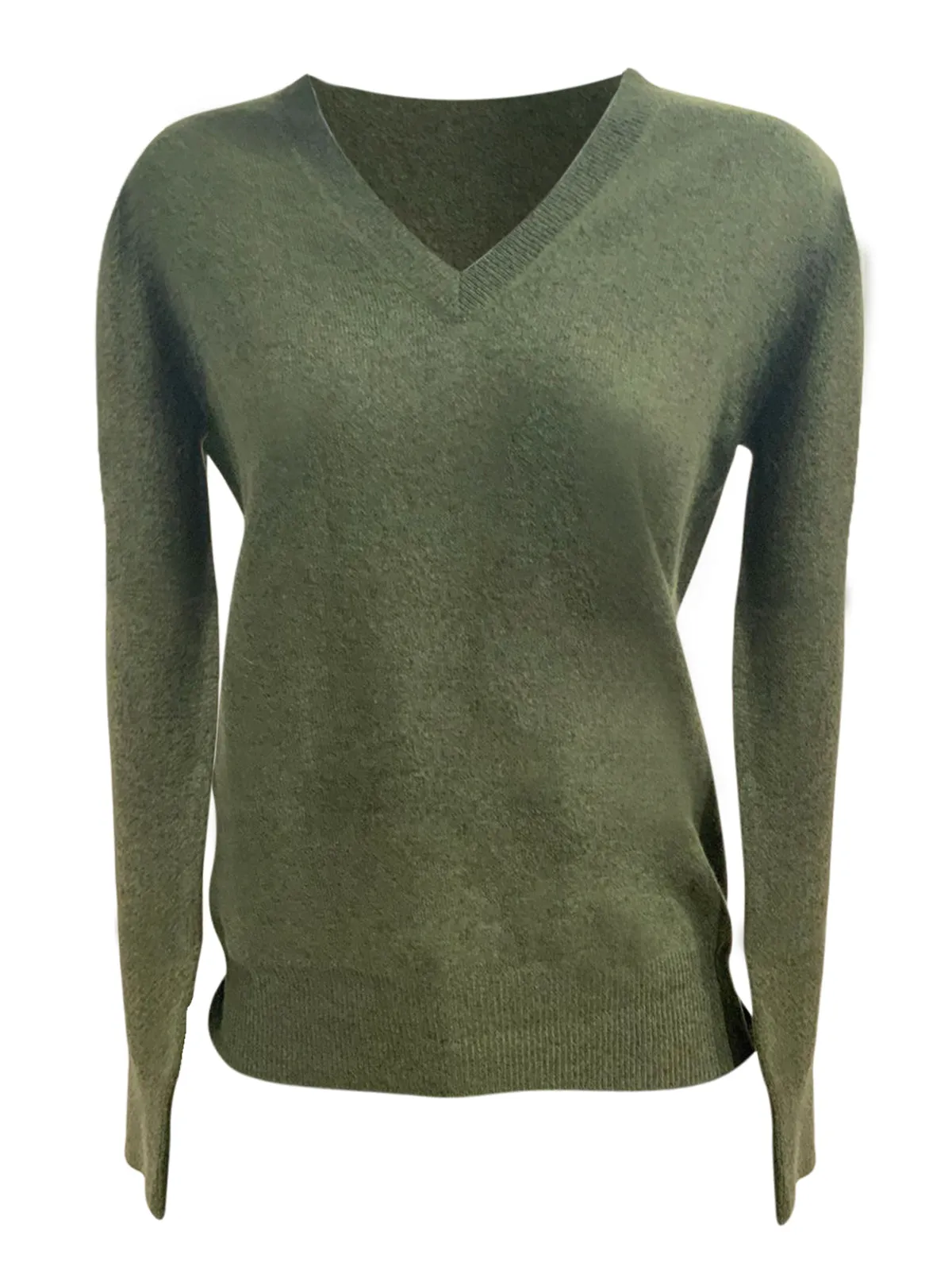 V-neck Cashmere Sweater Avocado